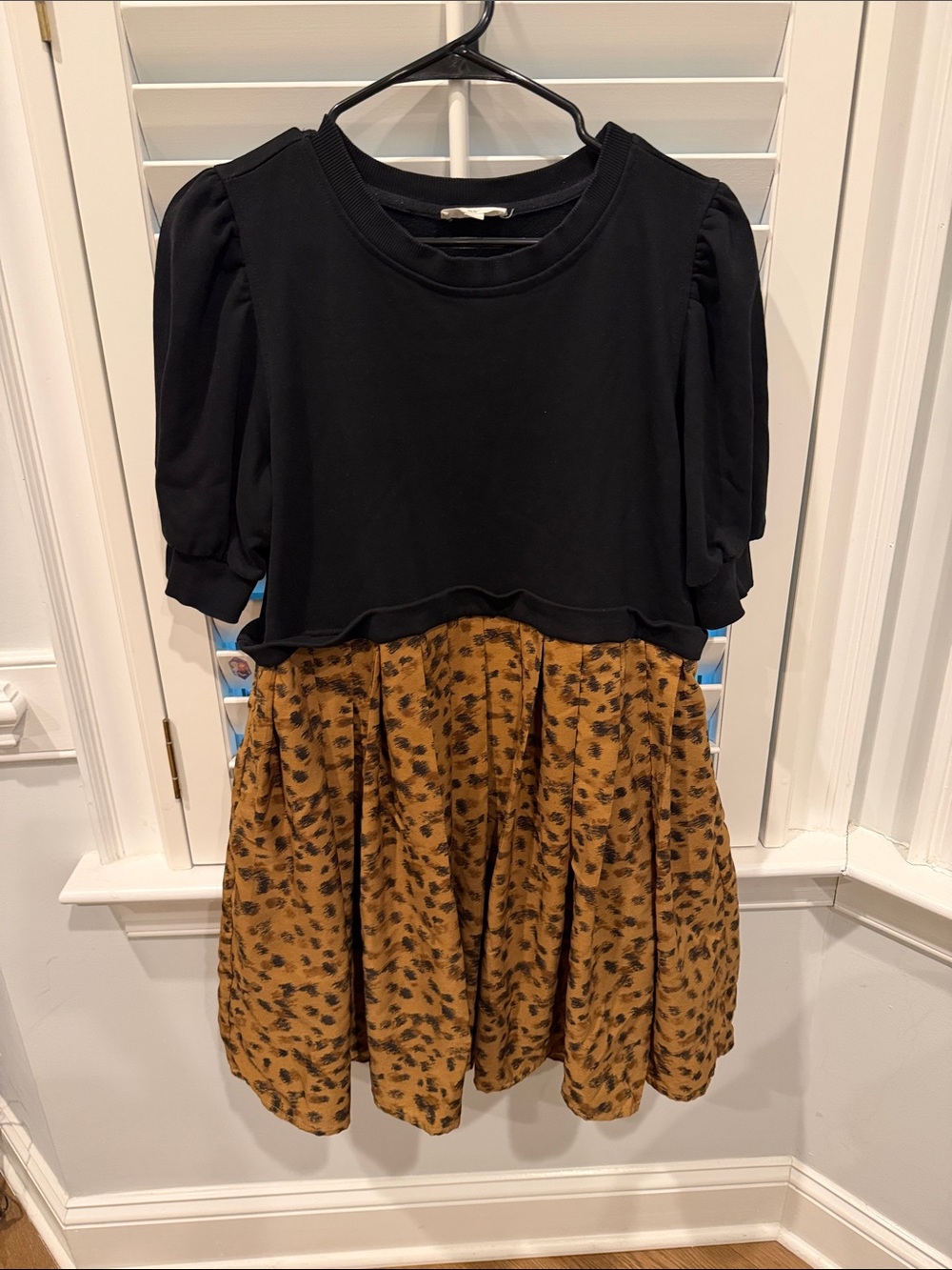 entro Black Knit Bodice with Mustard Floral Skirt
